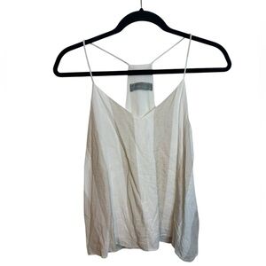 Style Rack Beige Striped Flowy Rayon Tank